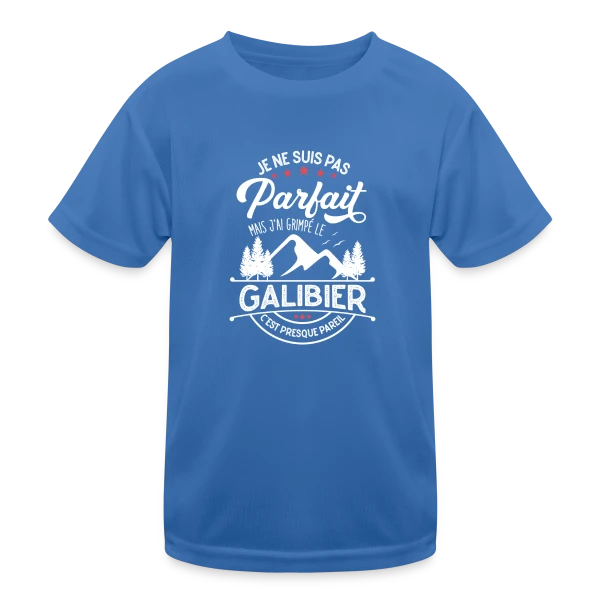 Ascension du Galibier : Presque Parfait, J'ai Grimpé le Galibier ! sur T-shirt sport Enfant