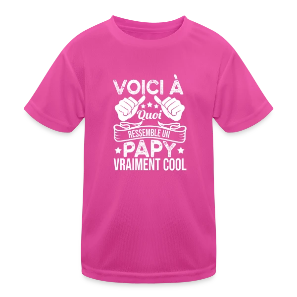 Mon Papy Vraiment Cool ! sur T-shirt sport Enfant