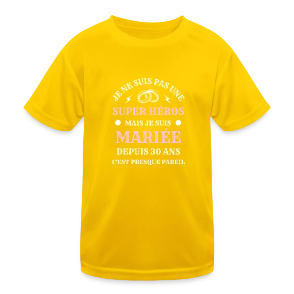 Super Héroïne Mariée sur T-shirt sport Enfant