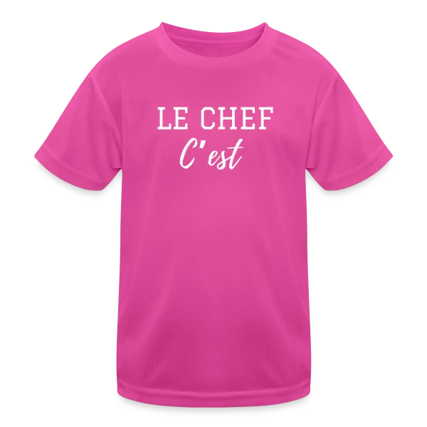 Motif Personnalisé : Mon Prénom en Cuisine sur T-shirt sport Enfant