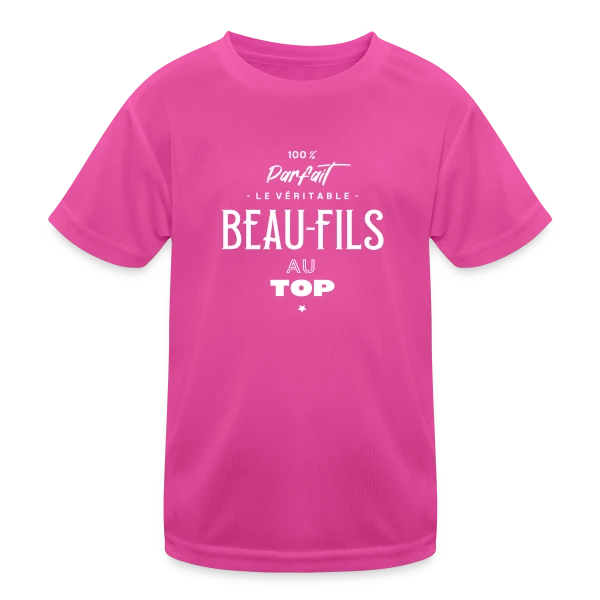 Beau-fils au Top : Cadeau Humour & Original sur T-shirt sport Enfant