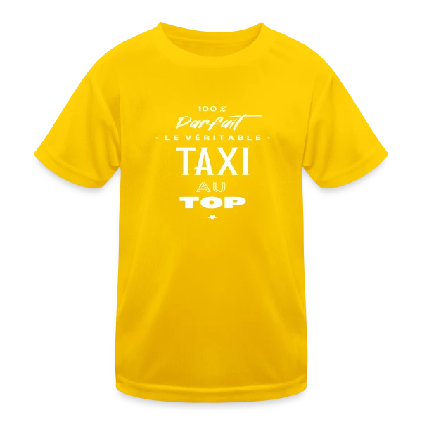 Taxi au Top : L'Humour sur la Route sur T-shirt sport Enfant