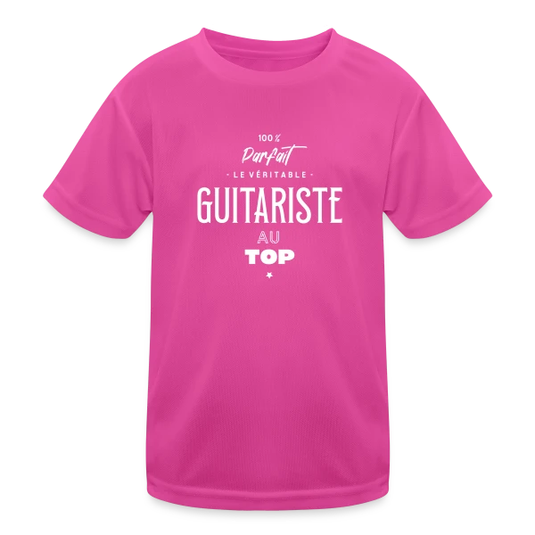 Guitariste Virtuose sur T-shirt sport Enfant