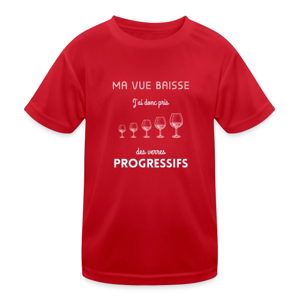 Humour Vin Drôle sur T-shirt sport Enfant