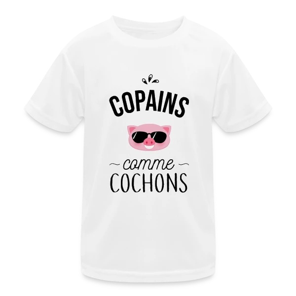 Copains comme Cochons - Duo d'Amis sur T-shirt sport Enfant