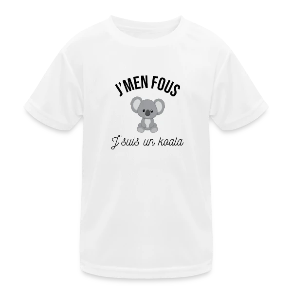 "J'm'en Fous, J'suis un Koala" - Humour Décontracté sur T-shirt sport Enfant
