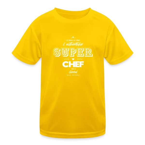Super Chef Génial : L'Authentique sur T-shirt sport Enfant