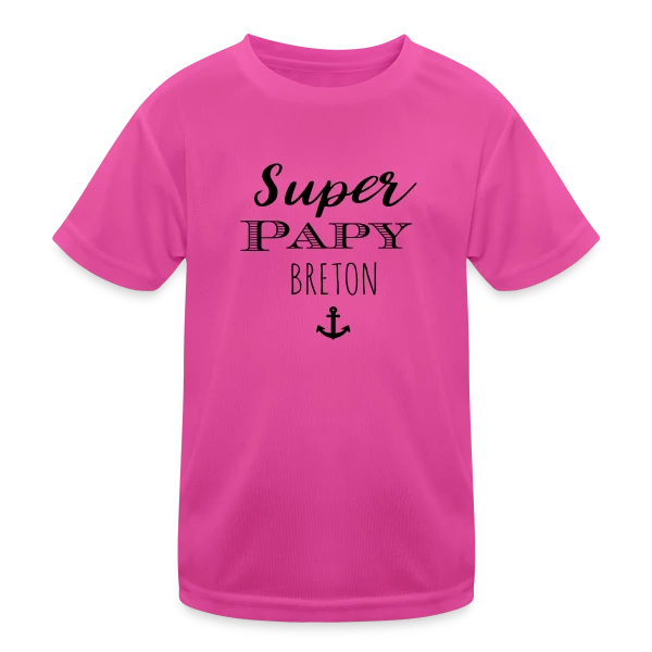Super Papy Breton sur T-shirt sport Enfant
