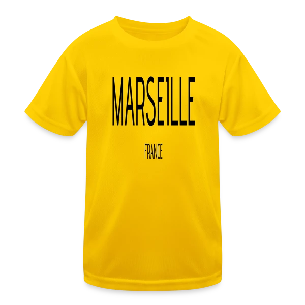 Marseille France Typographie sur T-shirt sport Enfant