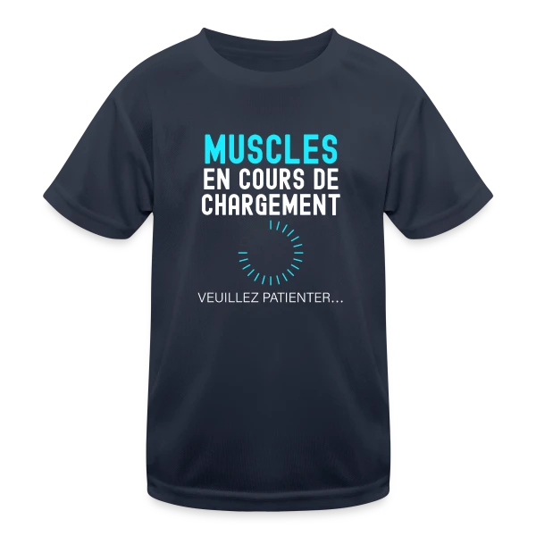 Muscles en Cours de Chargement sur T-shirt sport Enfant