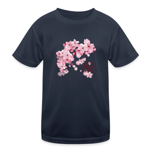 Sakura : Fleurs de Cerisier Japonaises sur T-shirt sport Enfant