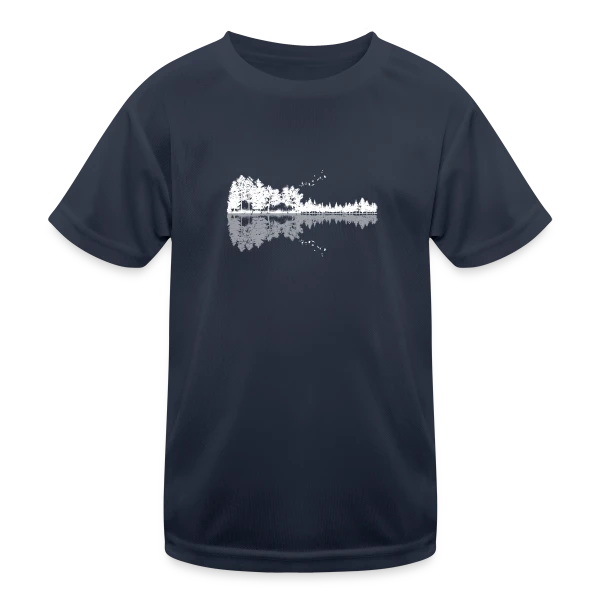 Guitare Nature Silhouette : Mélodie Forestière et Animale sur T-shirt sport Enfant