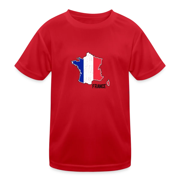 France Tricolore Stylisée sur T-shirt sport Enfant