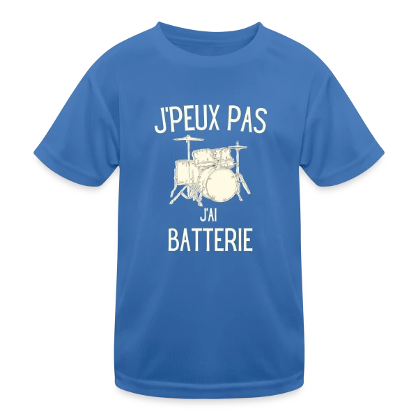 J'peux Pas J'ai Batterie sur T-shirt sport Enfant