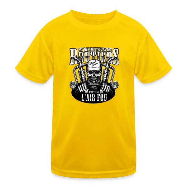 Attention aux Routiers - Humour du Bitume sur T-shirt sport Enfant