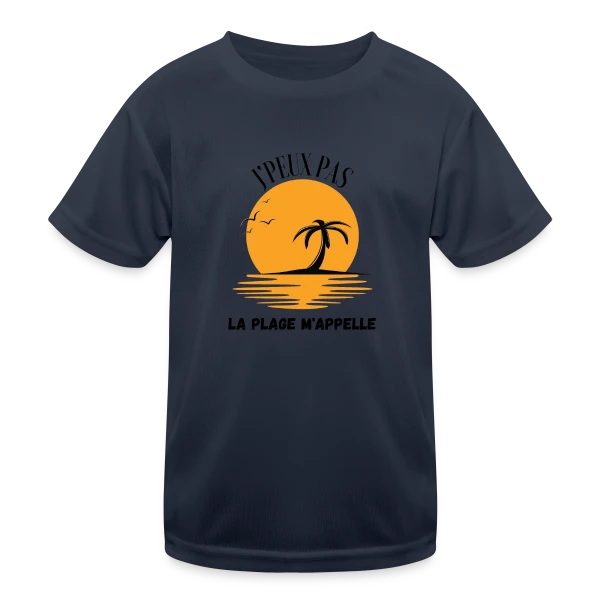 La Plage M'Appelle Humour sur T-shirt sport Enfant