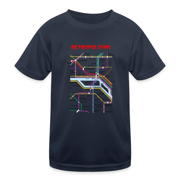 Métro Parisien Poétique sur T-shirt sport Enfant