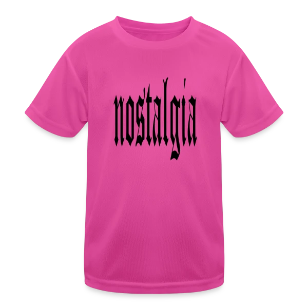 Typographie Gothique "Nostalgia" sur T-shirt sport Enfant