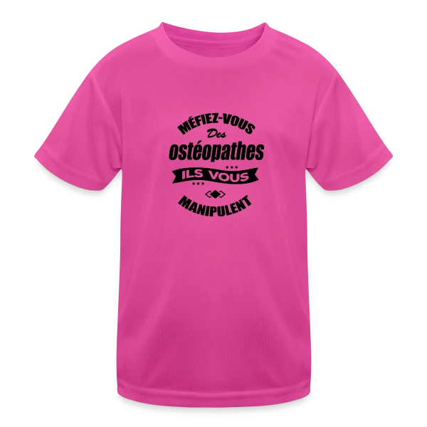 Ostéopathe Manipulateur Humour sur T-shirt sport Enfant