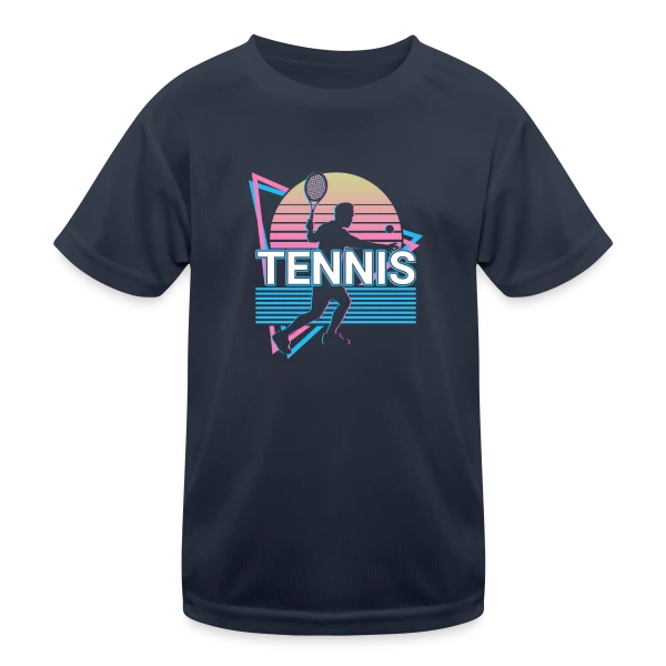 Joueur de Tennis Vaporwave Rétro Esthétique sur T-shirt sport Enfant