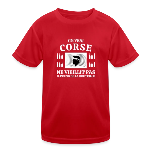 Drapeau Corse Flottant sur T-shirt sport Enfant