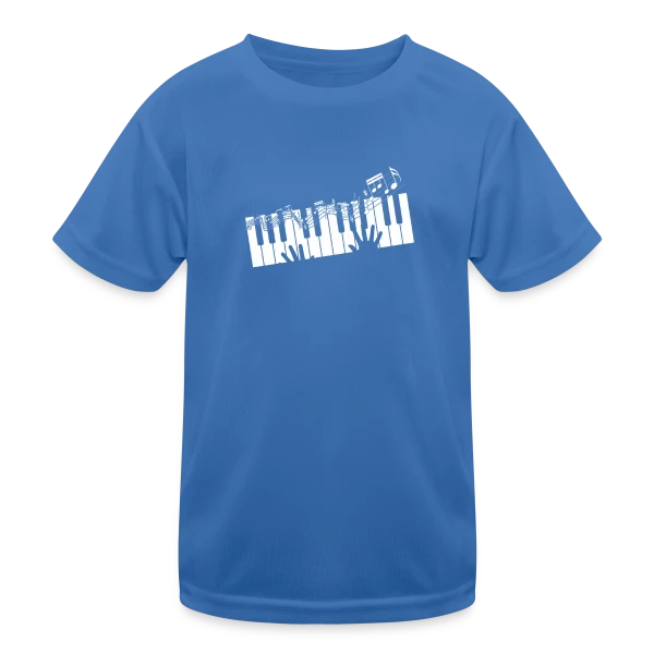 Clavier de Piano & Notes de Musique Élégantes sur T-shirt sport Enfant