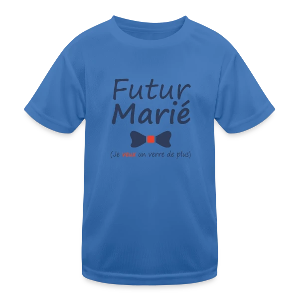 Futur Marié Verre de Plus sur T-shirt sport Enfant