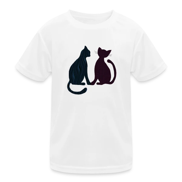 Amour Félin sur T-shirt sport Enfant