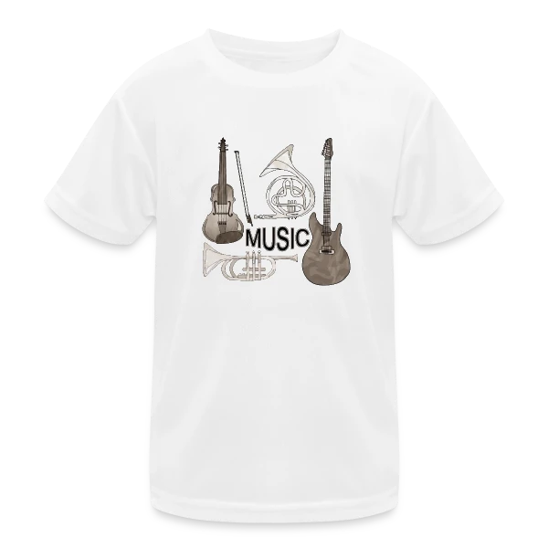 Passion Musique : Instruments & Guitare sur T-shirt sport Enfant