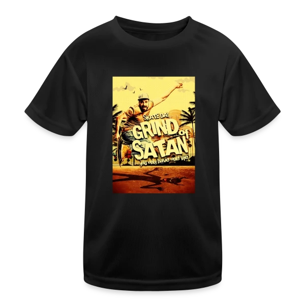 Skate Satanique Vintage & Humour sur T-shirt sport Enfant