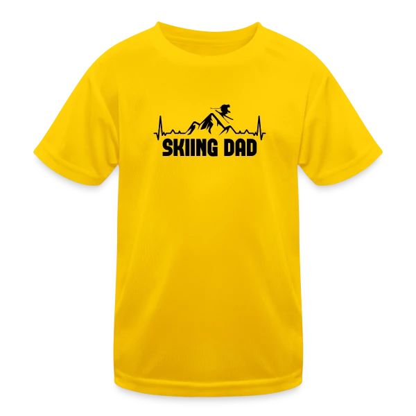 Skifahren DAD: Papa Skieur Rétro sur T-shirt sport Enfant