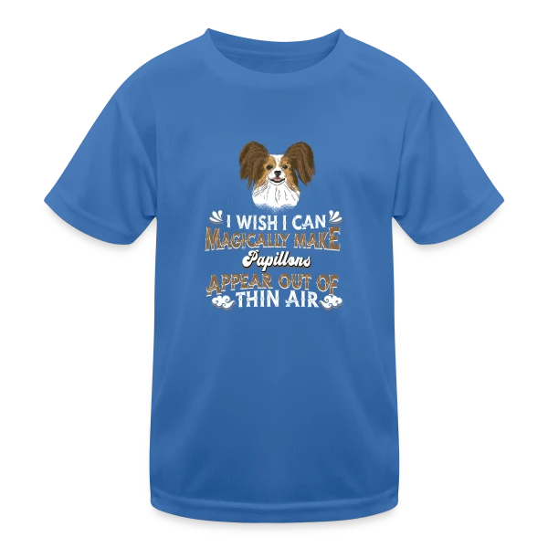 Chien Papillon Magique sur T-shirt sport Enfant