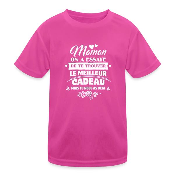Maman, le Plus Beau Cadeau c'est Toi - Fête des Mères sur T-shirt sport Enfant