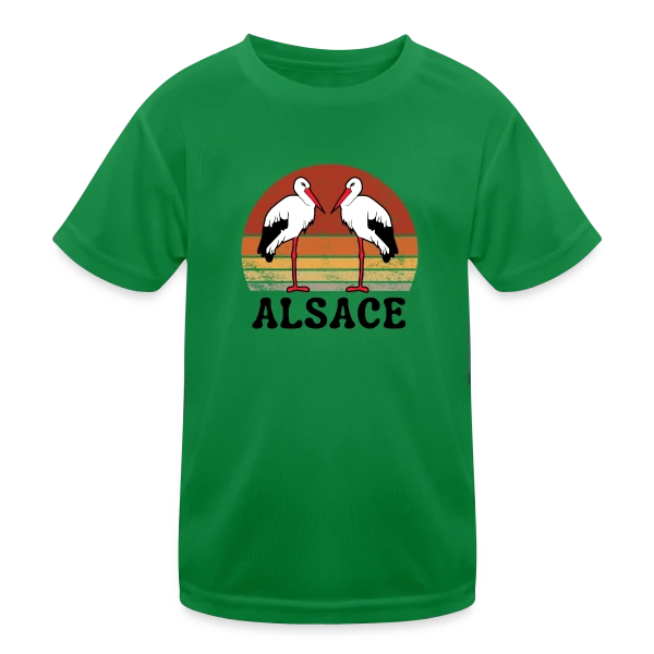 Cigognes Alsace Rétro Sunset sur T-shirt sport Enfant