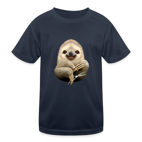 Paresseux Barbier : La Précision Lente sur T-shirt sport Enfant