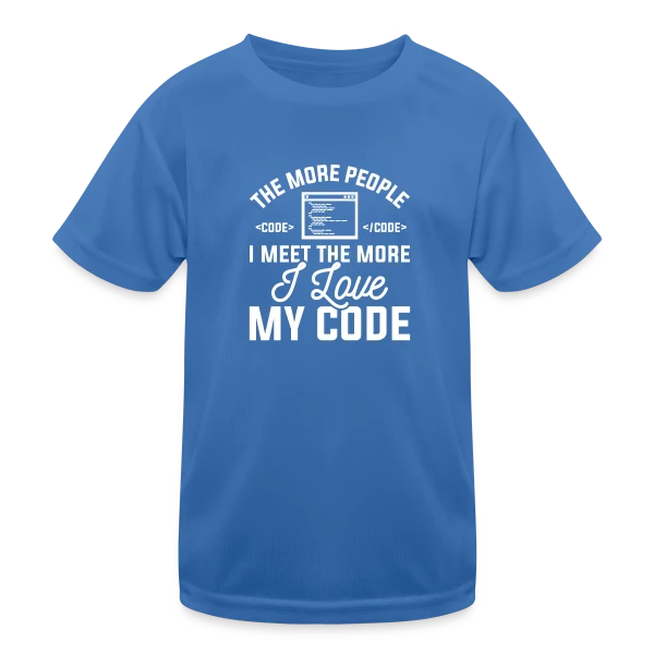 'I Love My Code' - Développeur Passionné sur T-shirt sport Enfant