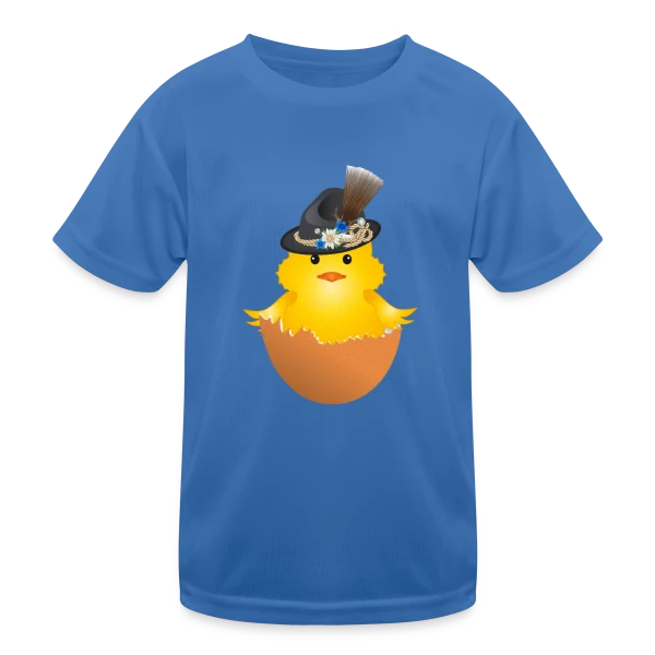 Adorable Poussin Bavarois en Costume Traditionnel sur T-shirt sport Enfant