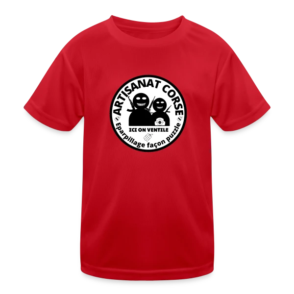 Artisanat Corse Humour Noir sur T-shirt sport Enfant