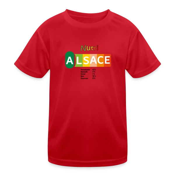 Nutri-Score Alsace Gourmand sur T-shirt sport Enfant