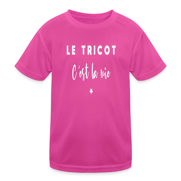 Le Tricot C'est la Vie sur T-shirt sport Enfant