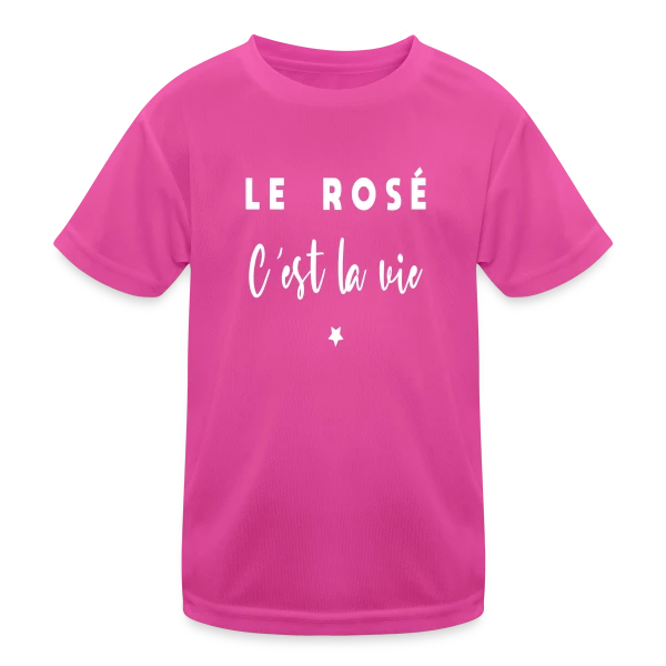 Le Rosé C'est la Vie sur T-shirt sport Enfant