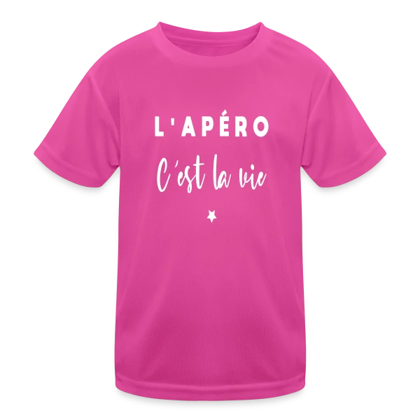 L'Apéro C'est la Vie sur T-shirt sport Enfant