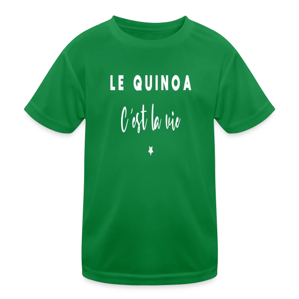Le Quinoa, C'est la Vie : Le Grain Humour sur T-shirt sport Enfant