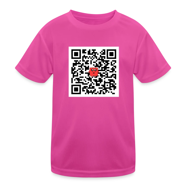 QR Code Mignon sur T-shirt sport Enfant