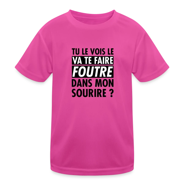 L'Œil Qui Dit Tout : "Va te faire foutre ?" sur T-shirt sport Enfant