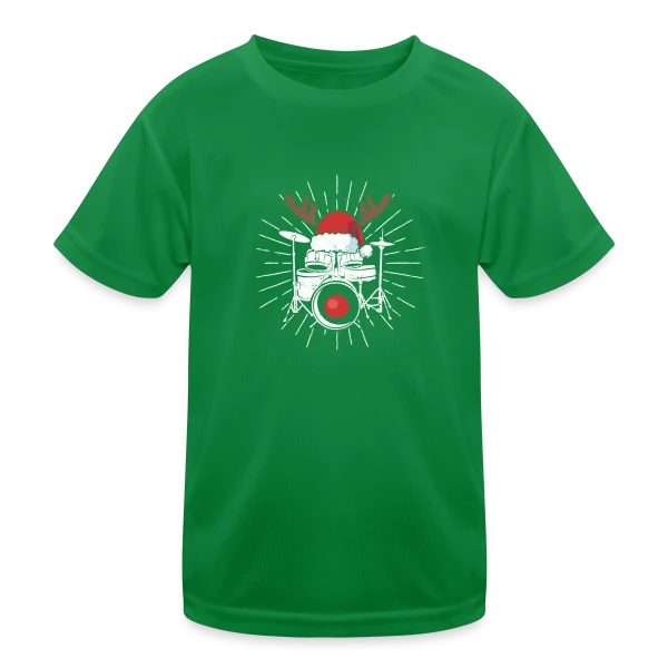 Batterie Pyjama Noël Festif sur T-shirt sport Enfant