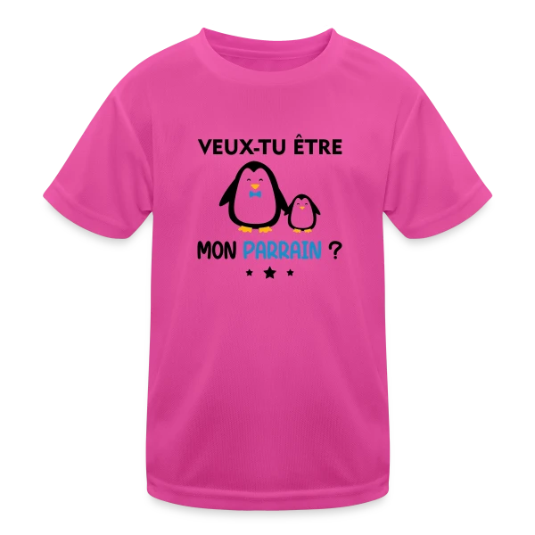 Demande Parrain Pingouins sur T-shirt sport Enfant