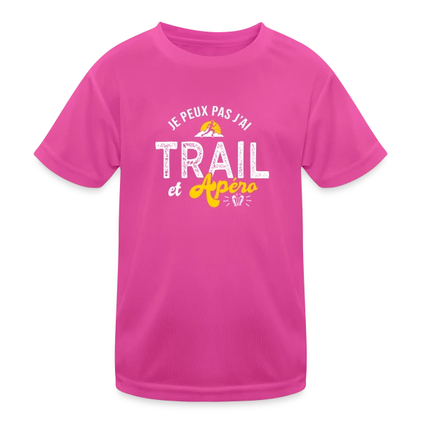 Je Peux Pas, J'ai Trail et Apéro Run Ultra Trail sur T-shirt sport Enfant