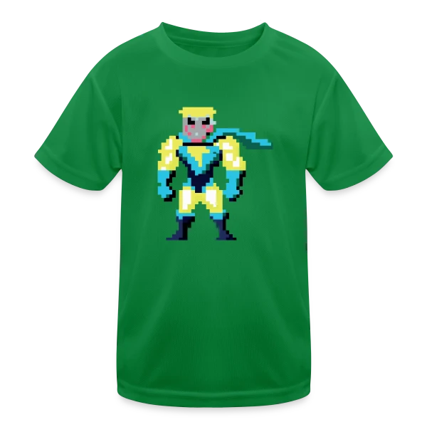 Super-Héros Pixel Franck sur T-shirt sport Enfant