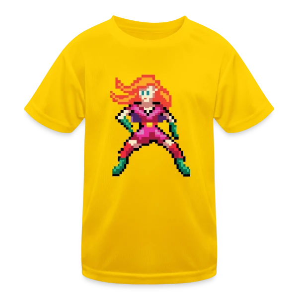 Super-Héroïne Rouge sur T-shirt sport Enfant